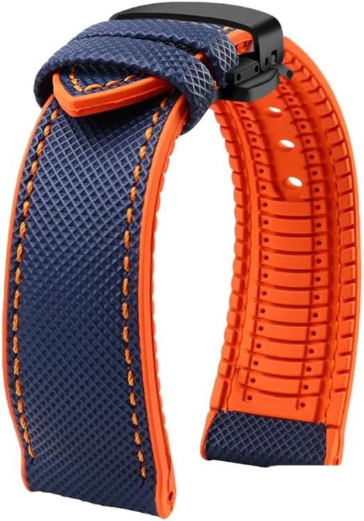 For Longines Conquest/Master Collection, Seiko, Submariner, Hamilton Series Men’s Nylon Rubber Watch Strap 22mm
