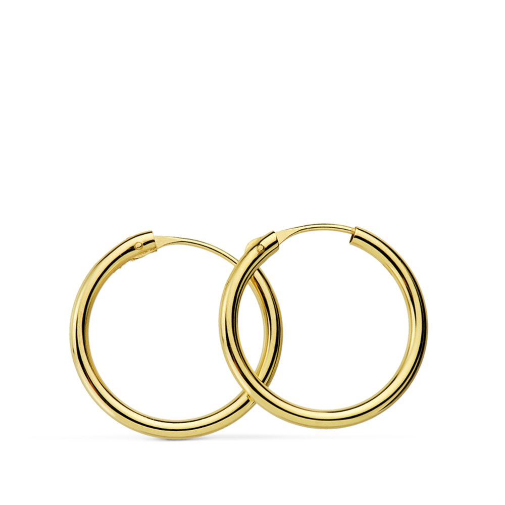 Alda JoyerosAros oro amarillo 18k Morgana 16mm - Pendientes de mujer, niña