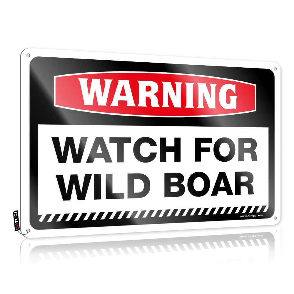 Fzfn Colour Warning Watch For Wild Boar Rustic Unique - Wall Art Fun Hanging Wall Decor(20X30cm)