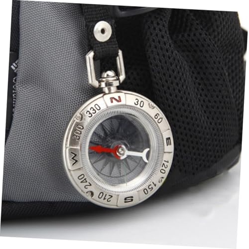 Brújula de bolsillo vintage POPETPOP con cuerda, alta precisión miniatura 5