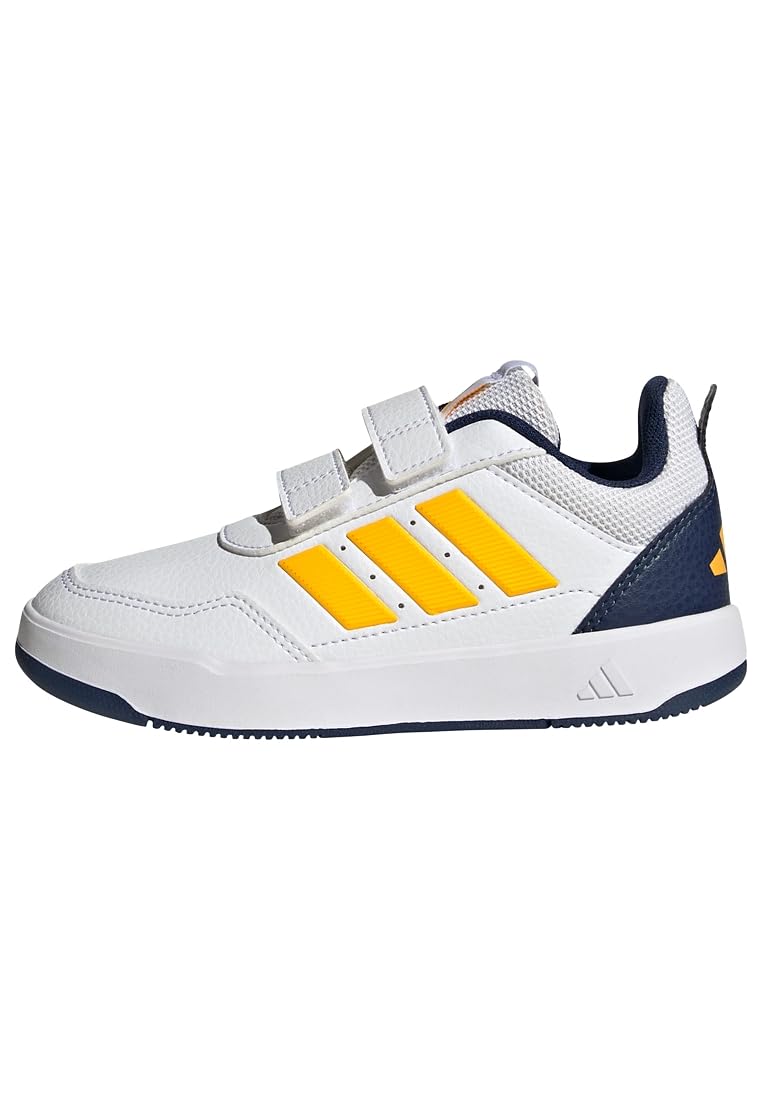 adidas Unisex Kids Tensaur Sport 3.0 Hook and Loop Kids Shoes, FTWR White/Collegiate Gold/Collegiate Navy, 12.5 UK Child
