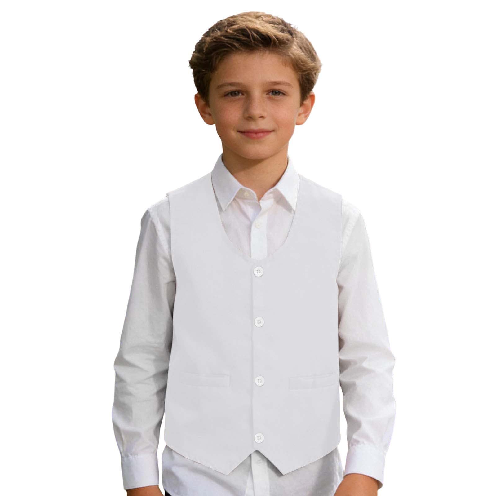 Generico Elegante Gilet Senza Maniche Per Ragazzi, Ideale Per Matrimoni, Feste, Con Schienale Regolabile Circonferenza Del Petto