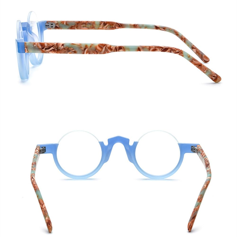 Retro octan okulary ramka moda damska kolorowe półramkowe przezroczyste okulary męskie okrągłe oprawki do okularów