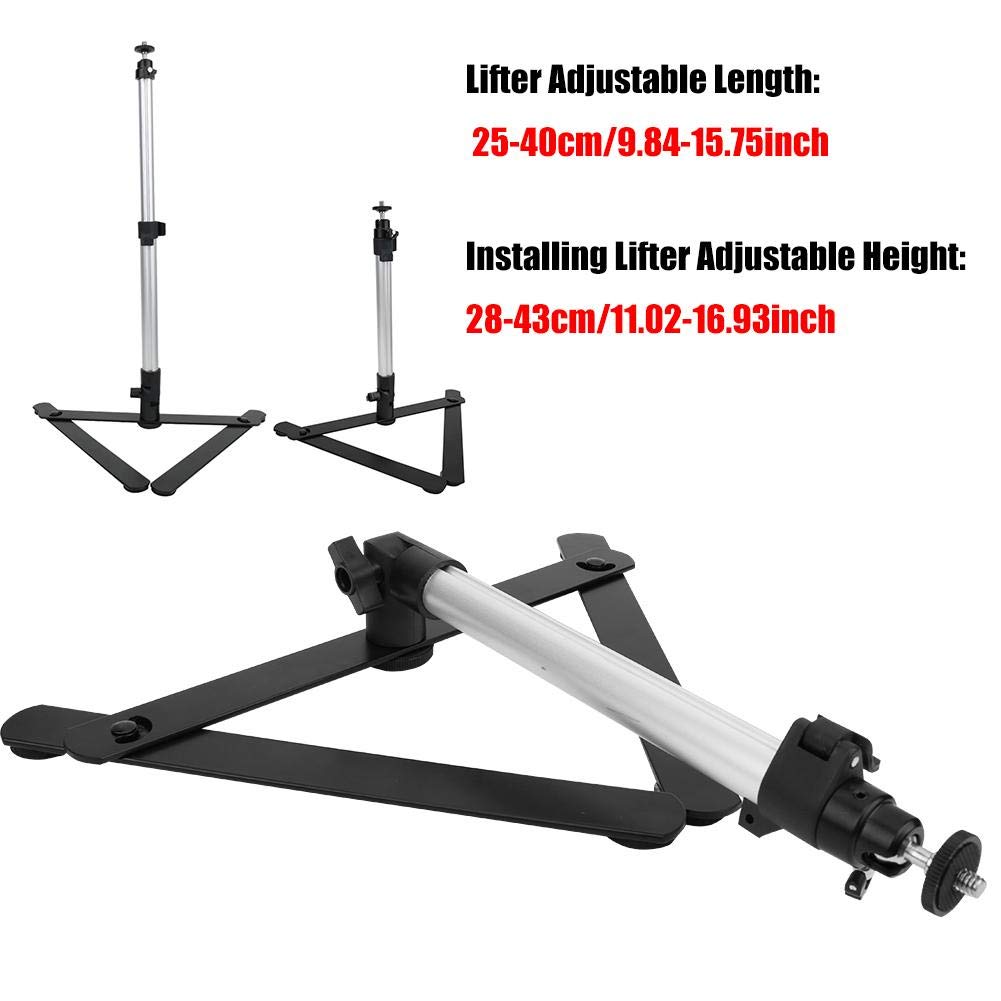 Topiky Trasmissione in Diretta Staffa del Supporto, Carico in Lega di Alluminio 2 kg Carico Regolabile a 360 ° Photo Studio Ripresa dall'alto Supporto per Copia Macro Fotografia Staffa