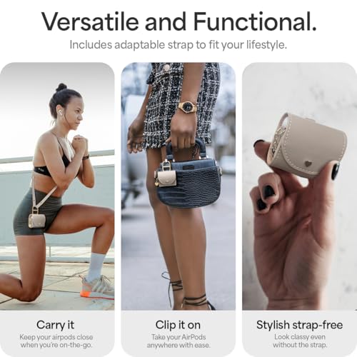 Image of Spigen Cyrill Mini Bag for Airpods 4 (2024) Case Cover - Dark Beige