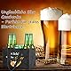 WenmthG Witzige Männerhandtasche Filz Bier mit Flaschenöffner und Grußkarten Geschenke für Männer Papa Opa Kollege Freund Geburtstag, Bierträger Flaschenträger Herrenhandtasche Bier für 6 Flaschen