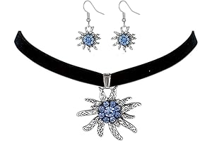 German Edelweiss Necklace: A Touch of Bavarian Glamour