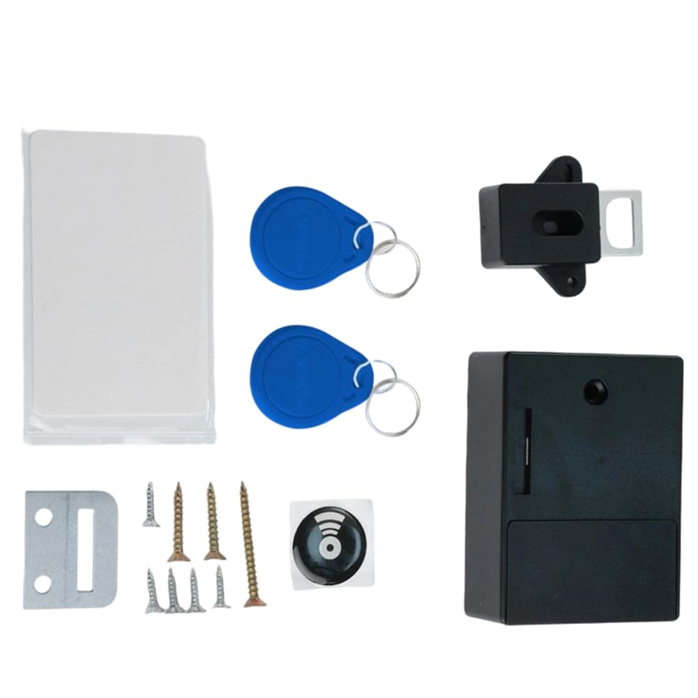 Jnchdghwa Black No Drill Installation Digital Lock-Smart Rfid For Furniture-Lock-Access Key Card A