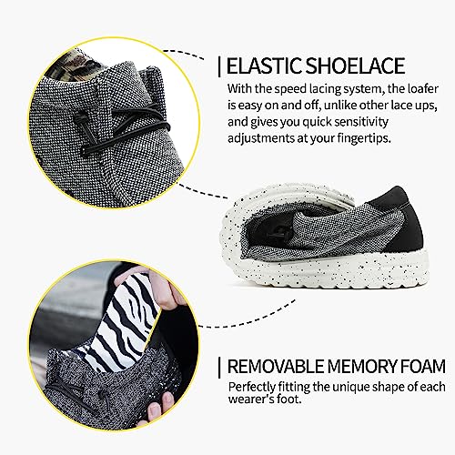Men’s Machine Washable Slip On Lace Up Casual Loafer Breathable Travel Canvas Shoes for Men Comfortable and Stylish Summer Loafers Lightweight Walking Shoes Boat Shoe4