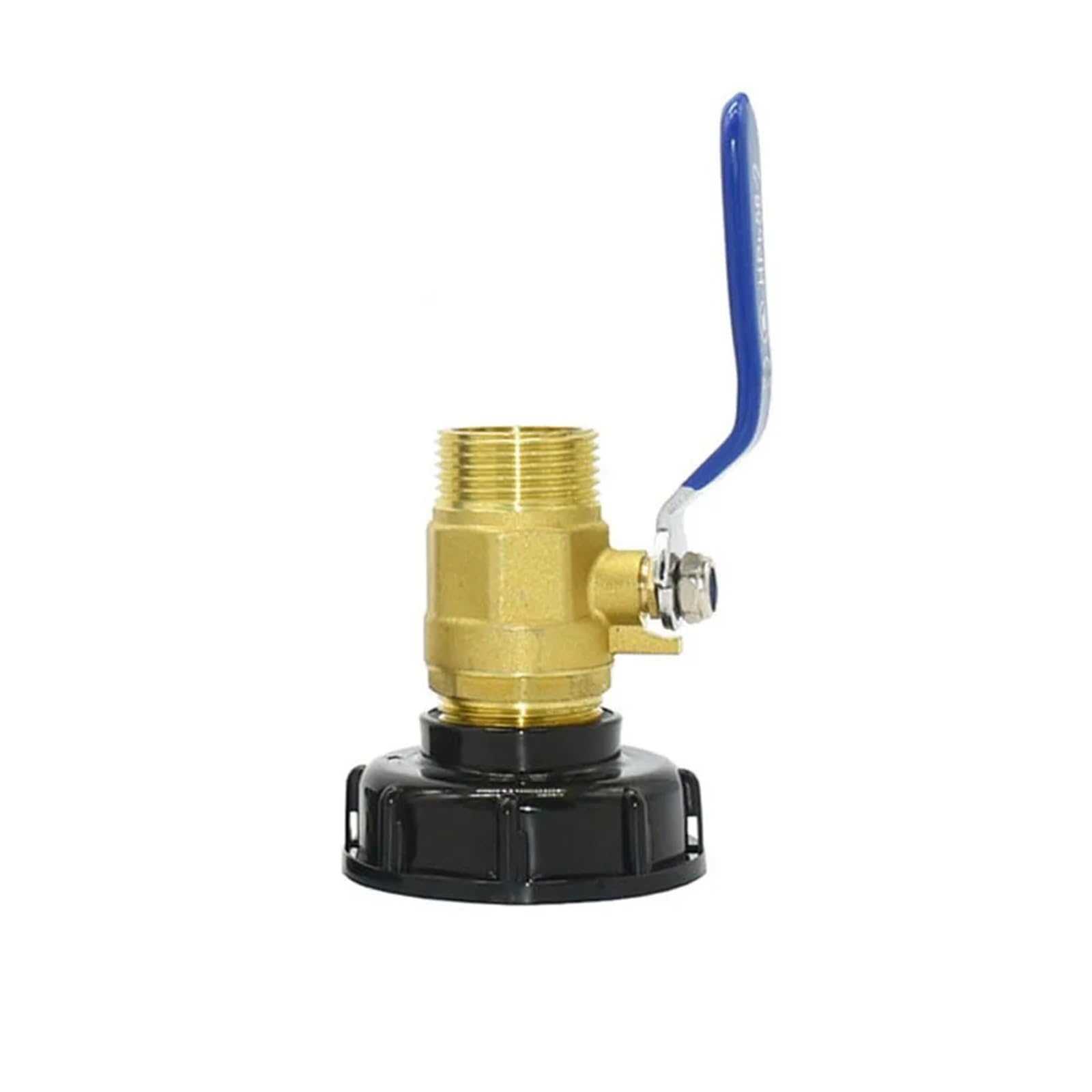 IBC - Adaptador de grifo de tanque S60 x 1/2 3/4 de 1 pulgada, conector de rosca de latón para manguera de jardín, accesorio de válvula rápida (A)