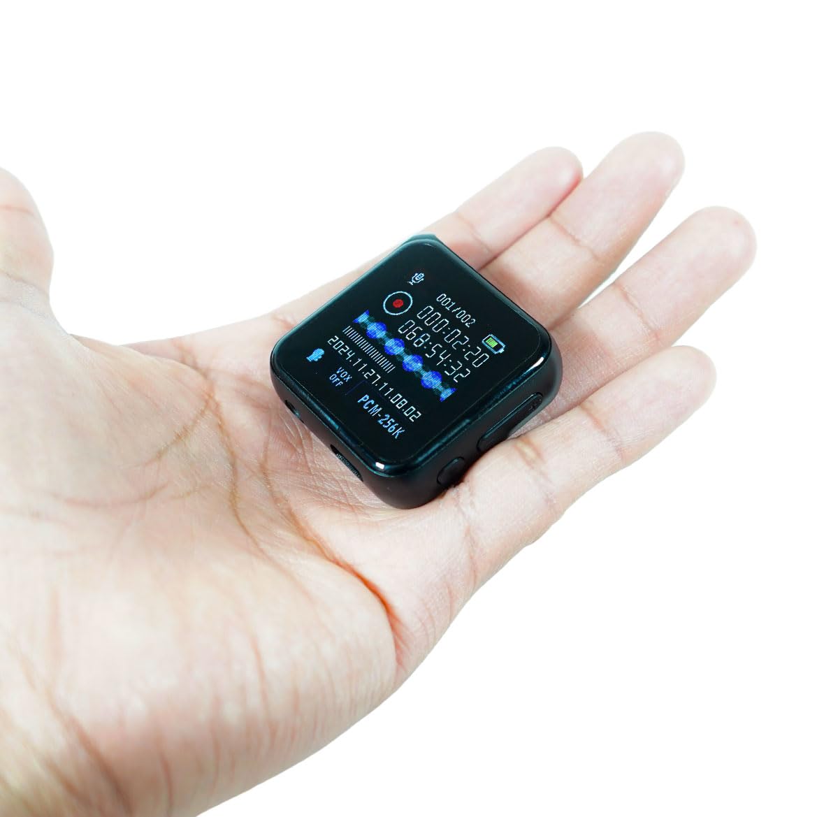 Mini Registratore Spia Vocale Professionale 8 GB con Attivazione Vocale VOX – Microfono Spia, Audio con Riduzione del Rumore - Cimice con Voice Recorder - Lettore MP3, Radio FM, Sveglia (M30)
