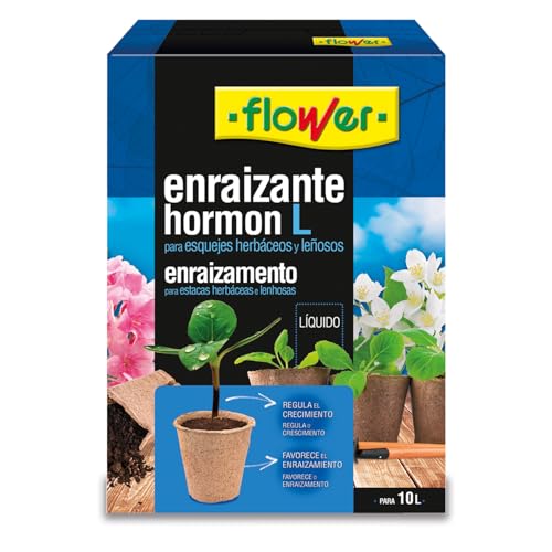Flower - Enraizante Líquido Hormon L 50 ml | Líquido Enraizante para Esquejes y Trasplantes | Con Aminoácidos y Vitaminas | Estimula Raíces | Ornamentales, Árboles y Frutales