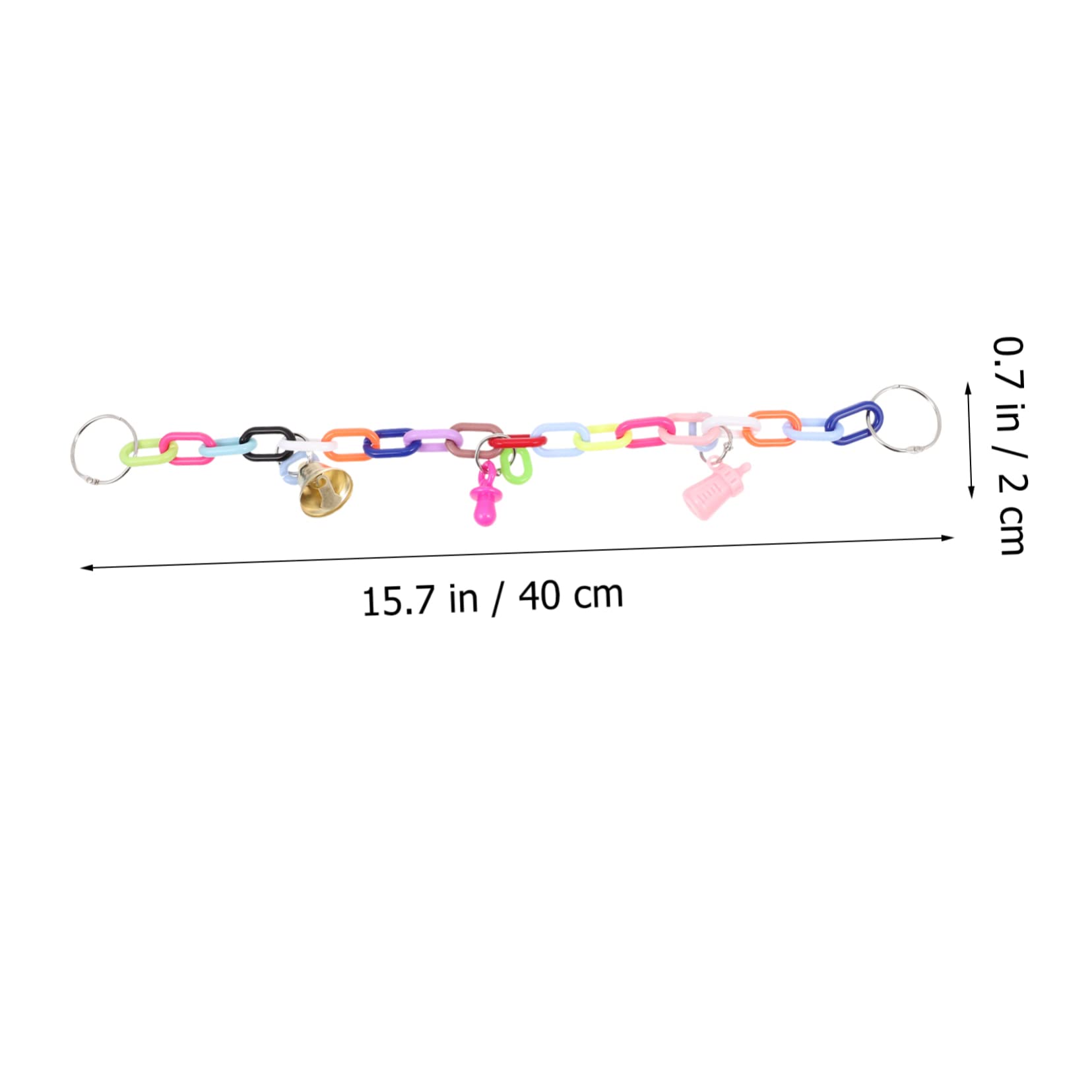 CIYODO 2Pcs Parrot Swing Durable Chain Bridges with Bells for Budgies Parakeets Cockatiels and Lovebirds Fun Bird for Active Play and Exercise