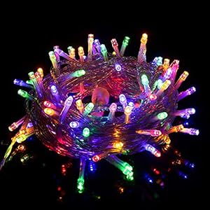 Twinkle Star 33 FT 100 LED String Lights Multicolor, Plug in String Lights 8 Modes Waterproof Indoor Outdoor Christmas…