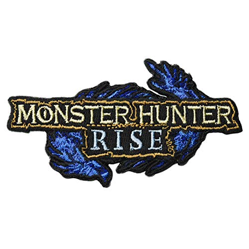 モンスターハンターライズ 2way刺繍ワッペン<タイトルロゴ> 【オフィシャルライセンス商品】 グラフト ゲーミングライフ GGL032 ブラック