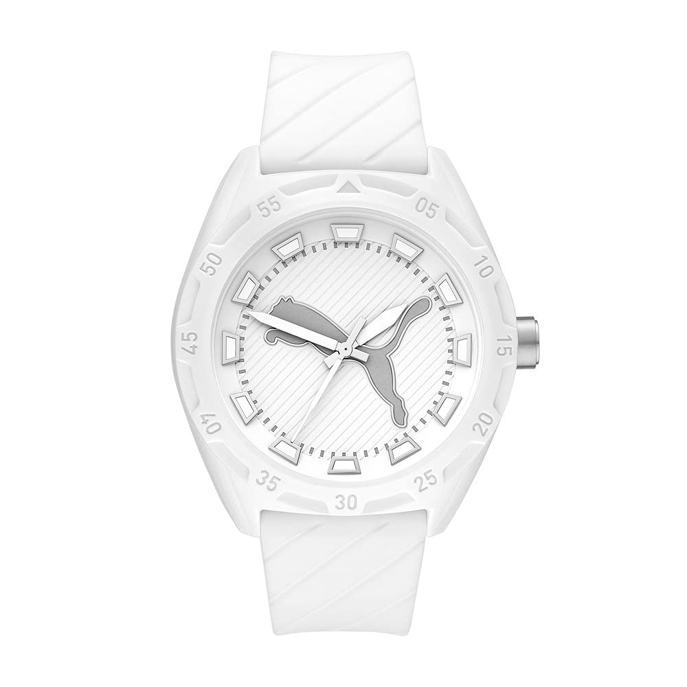 PUMA Street Watch pour Homme, Mouvement à Quartz avec Bracelet en polyuréthane, Silicone, Cuir ou Acier Inoxydable