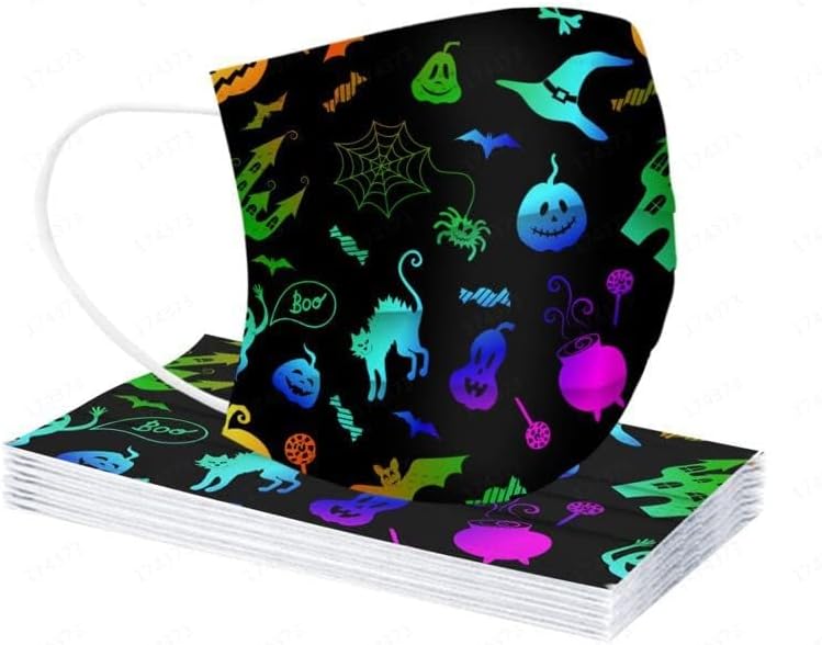 Miniatura 3 de 50 cubrebocas desechables con estampado floral de primavera con diseños para adultos, 3 capas con alambre para la nariz