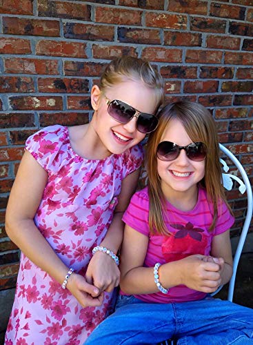 HOPE INSPIRED Kids Size Mermaid Glass Friendship Bracelet with Frosted White 8 mm Moonstone Beads4