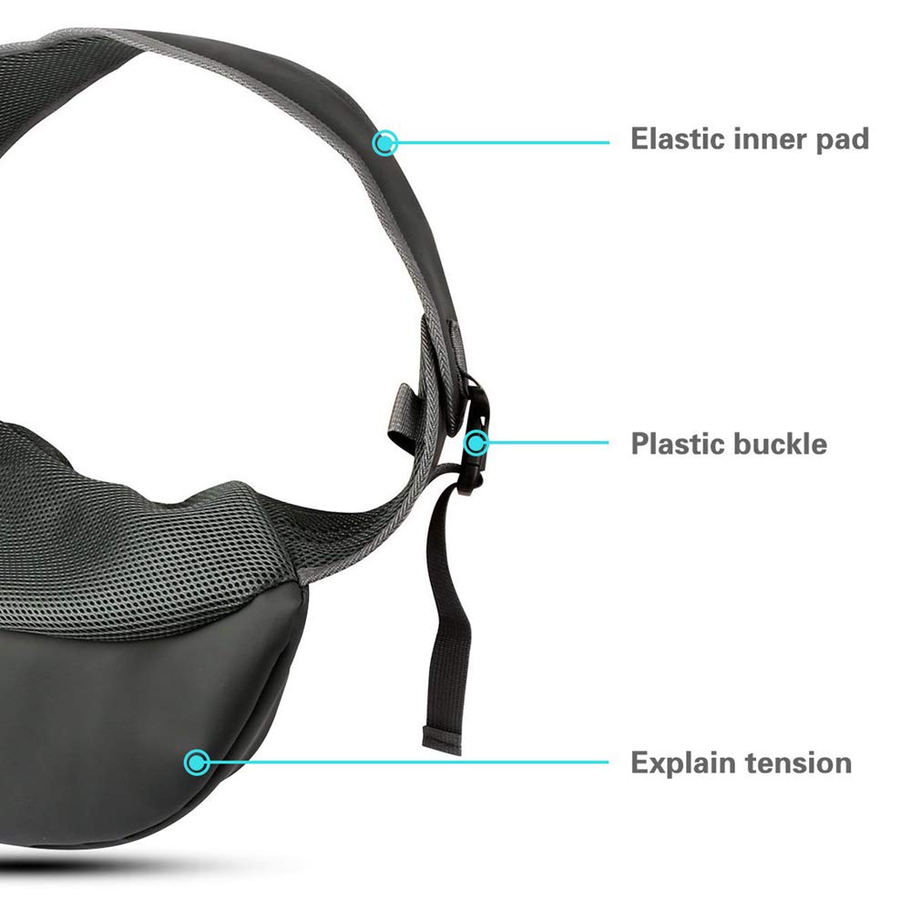 Sac de transport pour animal domestique, sac à bandoulière mains libres pour chien, chat, sac à bandoulière avec sangle réglable et fermeture éclair