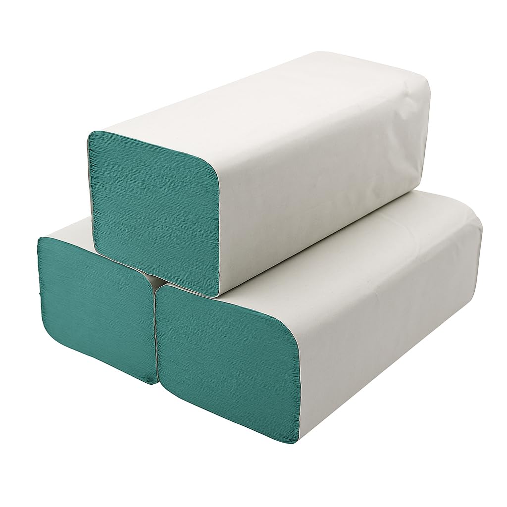 Enpack Pakla 5000 Papierhandtücher - 25x23 cm ZZ-Falz grün - 1-lagig Papiertücher - Allzweck Handtücher - Spender tauglich - Universal Handtuchpapier - Einweghandtücher - Einmalpapier