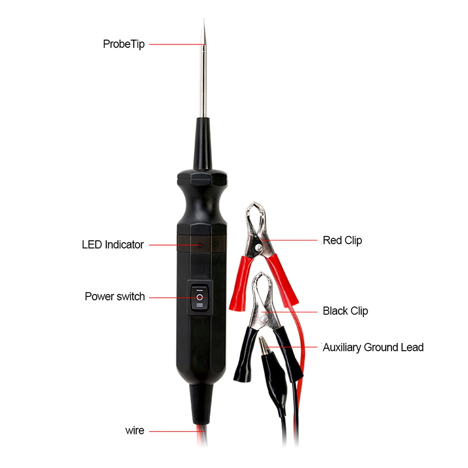 Tester Di Tensione Per Auto DY18, 6-24V DC, Penna Di Prova Digitale Con 7 Funzioni, Protezione Da Sovraccarico E Cicalino, Per Diagnosi Elettriche