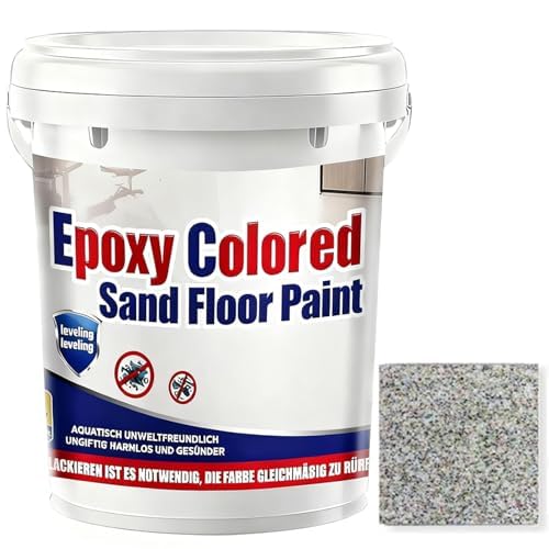 3/6 Gal Epoxy Colored Sand Floor Paint, Self Leveling Epoxy
