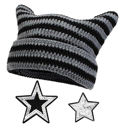 ZOCONE Mütze Mit Ohren Cat Beanie Damen Mütze Katzenohren...