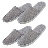 SHOWERORO Pantuflas Desechables Unisex 2 Pares para Casa y Hotel Zapatillas de Viaje Ligeras y Transpirables Calzado Interior Cómodo Antideslizante para Verano