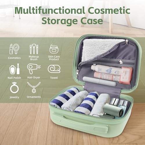 Portable Makeup Case 14inch Cosmetic Case Travel Toiletry Hand Luggage Carrying Case2