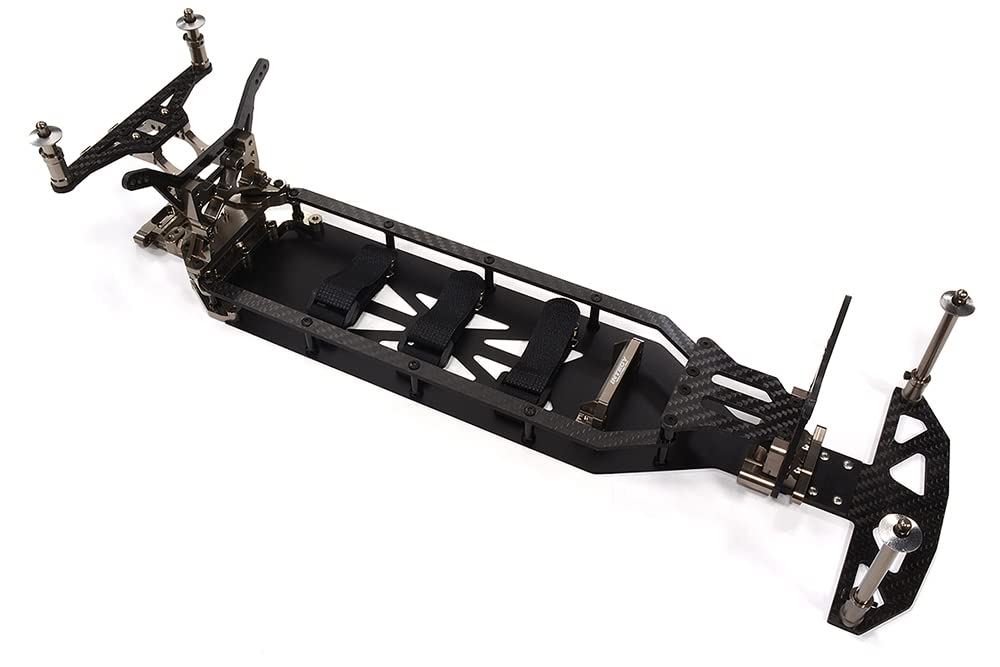 Integy Upgrades for Team Associated, Alloy Chassis & Carbon Fiber Conversion Kit for DR10 Drag