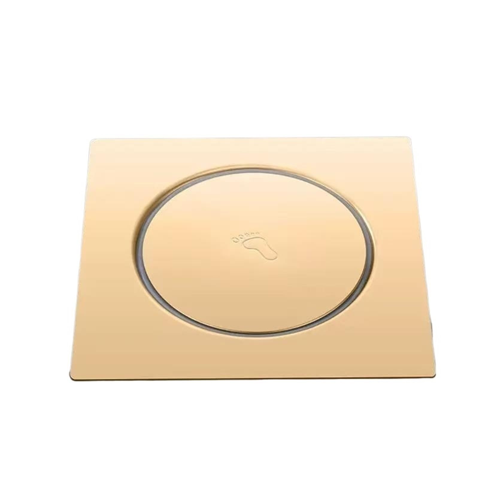 Floor Drains Brass Shower Floor Drain Bathroom Square Floor Drain Strainer Cover Grate Waste(Gold-15x15cm)