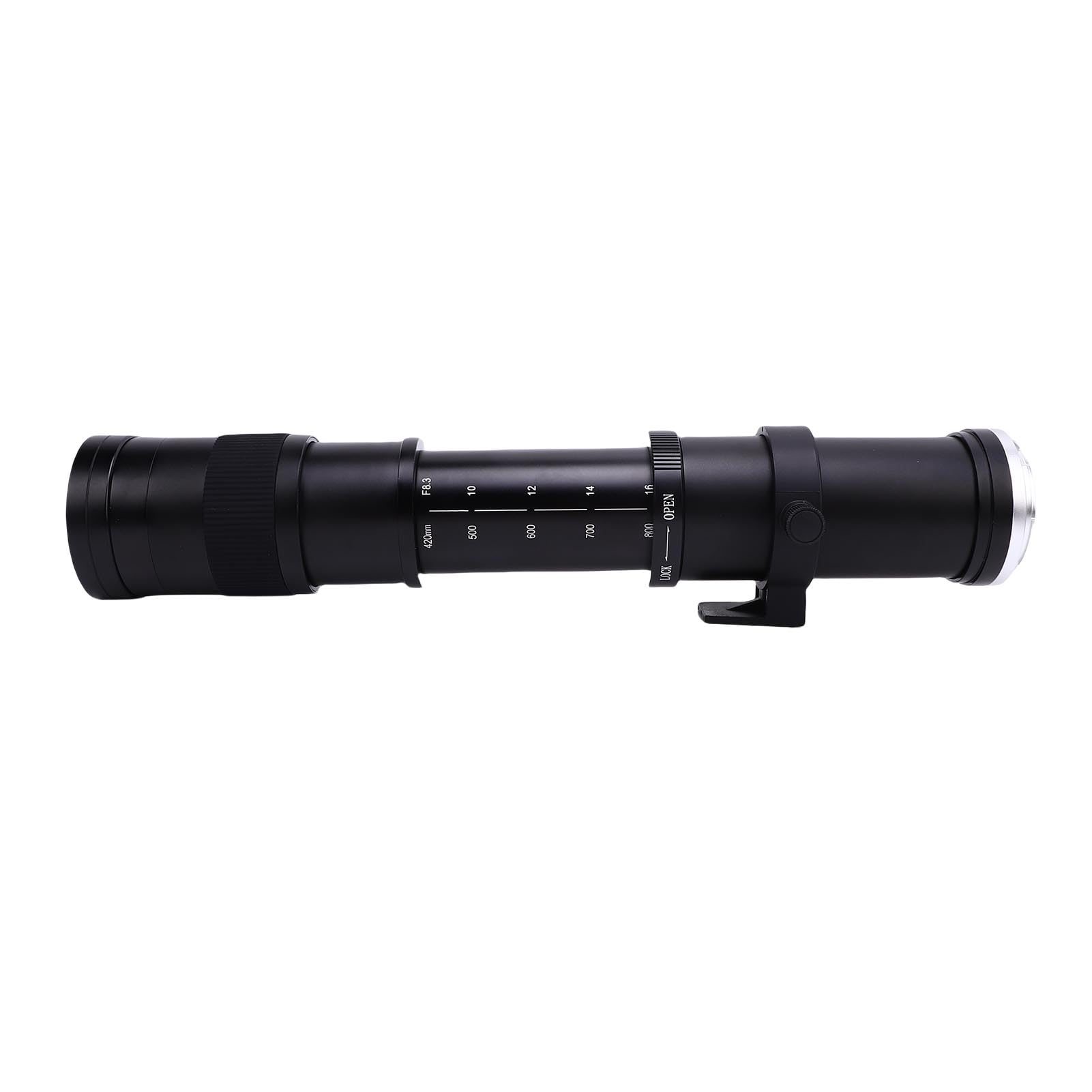 VBESTLIFE Teleobiektyw Zmiennoogniskowy 420–800 Mm F8.3 do Aparatów z Mocowaniem EF EF-S, Obiektyw z ręczną regulacją Ostrości i Wielowarstwowymi Powłokami MC (BLACK)