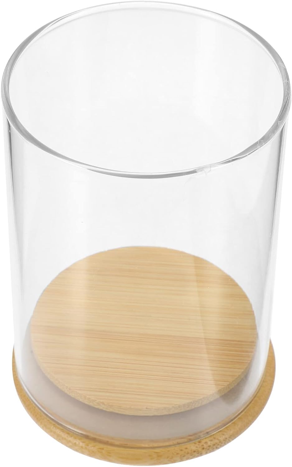 Garneck 1 Set Windproof Candle Holder Glass Cylinder