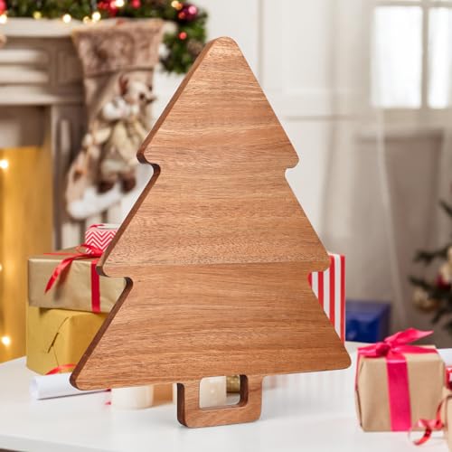 Tabla de cortar decorativa de madera Acacia en forma de árbol miniatura 3