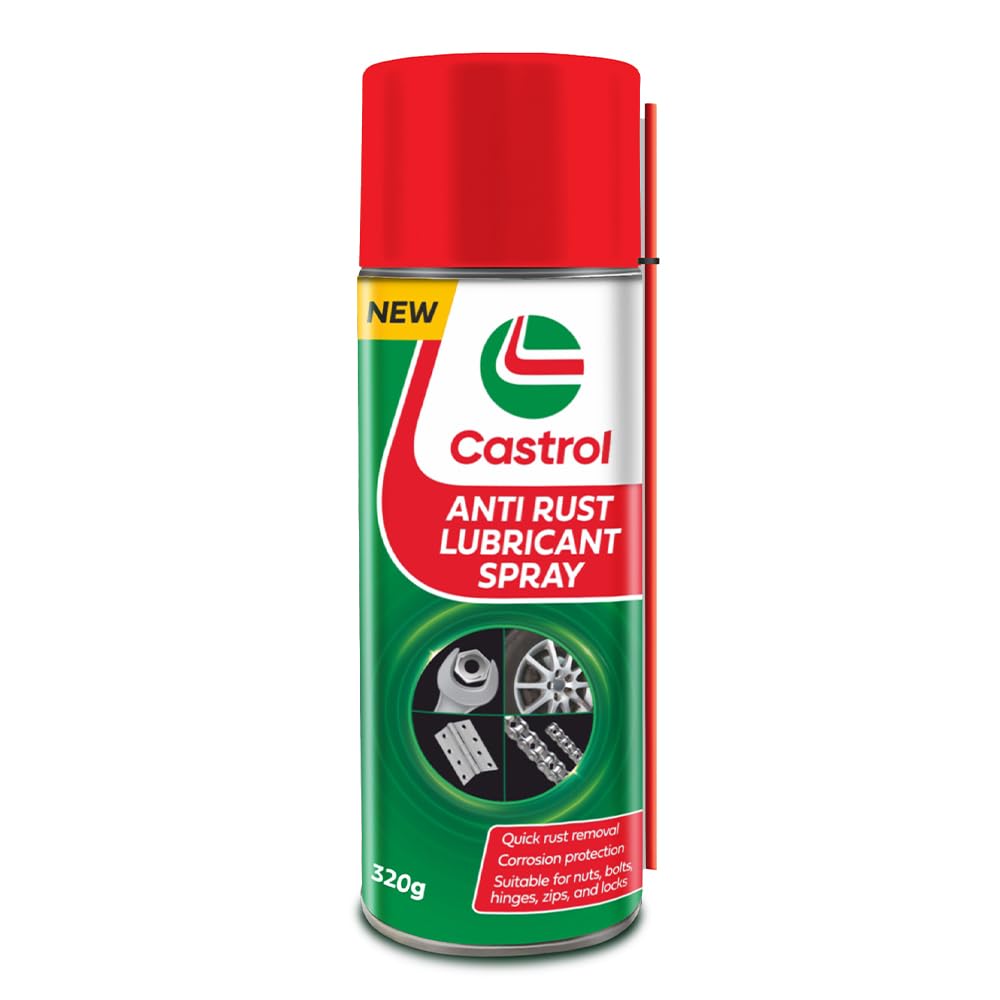Castrol ANTI RUST LUBRICANT SPRAY for Bikes and Cars (420ML) | Loosens Rust | Protects from Corrosion | Excellent Lubrication | Eliminates squeaks and reduces friction Castrol ANTI RUST LUBRICANT SPRAY for Bikes and Cars (420ML) | Loosens Rust | Protects from Corrosion | Excellent Lubrication | Eliminates squeaks and reduces friction