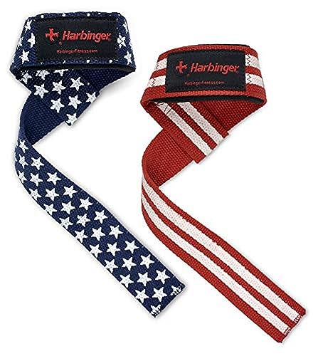 Image of Harbinger Padded Cotton Lifting Straps with NeoTek Cushioned Wrist (Pair)