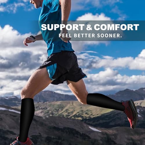 Image of Bluemaple 6 Pack Copper Compression Socks for Women and Men Circulation-Best Support for Medical, Running,Nursing,Athletic