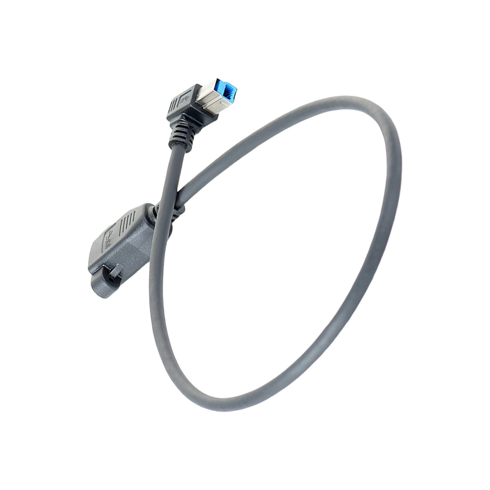 APGLSXY USB B Type 90 Degree Right Angled Extension Cable 0.5m Backwards Compatible for Printers Scanners