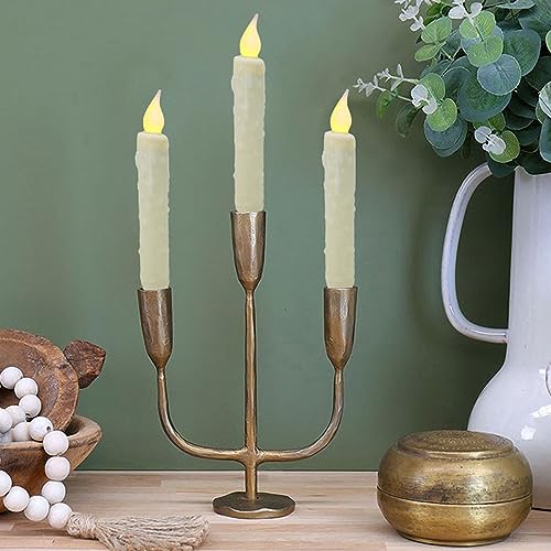 CVHOMEDECO-Real-Wax-Hand-Dipped-Battery-Operated-LED-Timer-Taper-Candles-Rustic-Primitive-Flameless-Lights-Decor-6-34-Inch-Ivory-6-PCS-in-a-Package CVHOMEDECO Real Wax Hand Dipped Battery Operated LED Timer Taper Candles Rustic Primitive Flameless Lights Decor 6 34 Inch Ivory 6 PCS in a Package