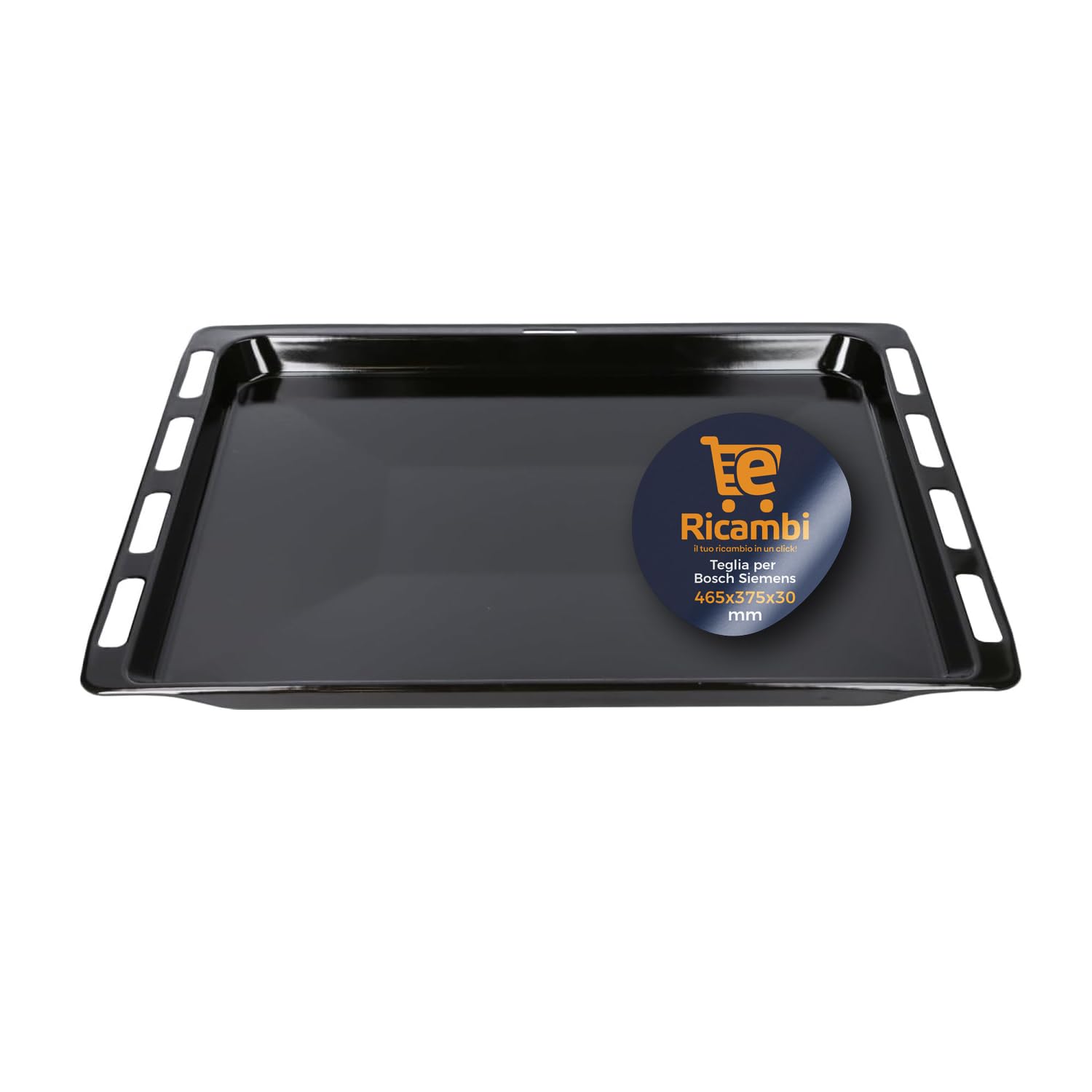 eRicambi® Bandeja de horno esmaltada 46,5 x 37,5 x 2,9 cm – Compatible con Bosch HBA23B150J, Siemens HB23AB550E, Neff B15P42N0, Constructa CF1M00050