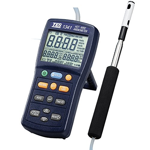 TES Instruments TES-1341 Hot-Wire Anemometer, Data Logging