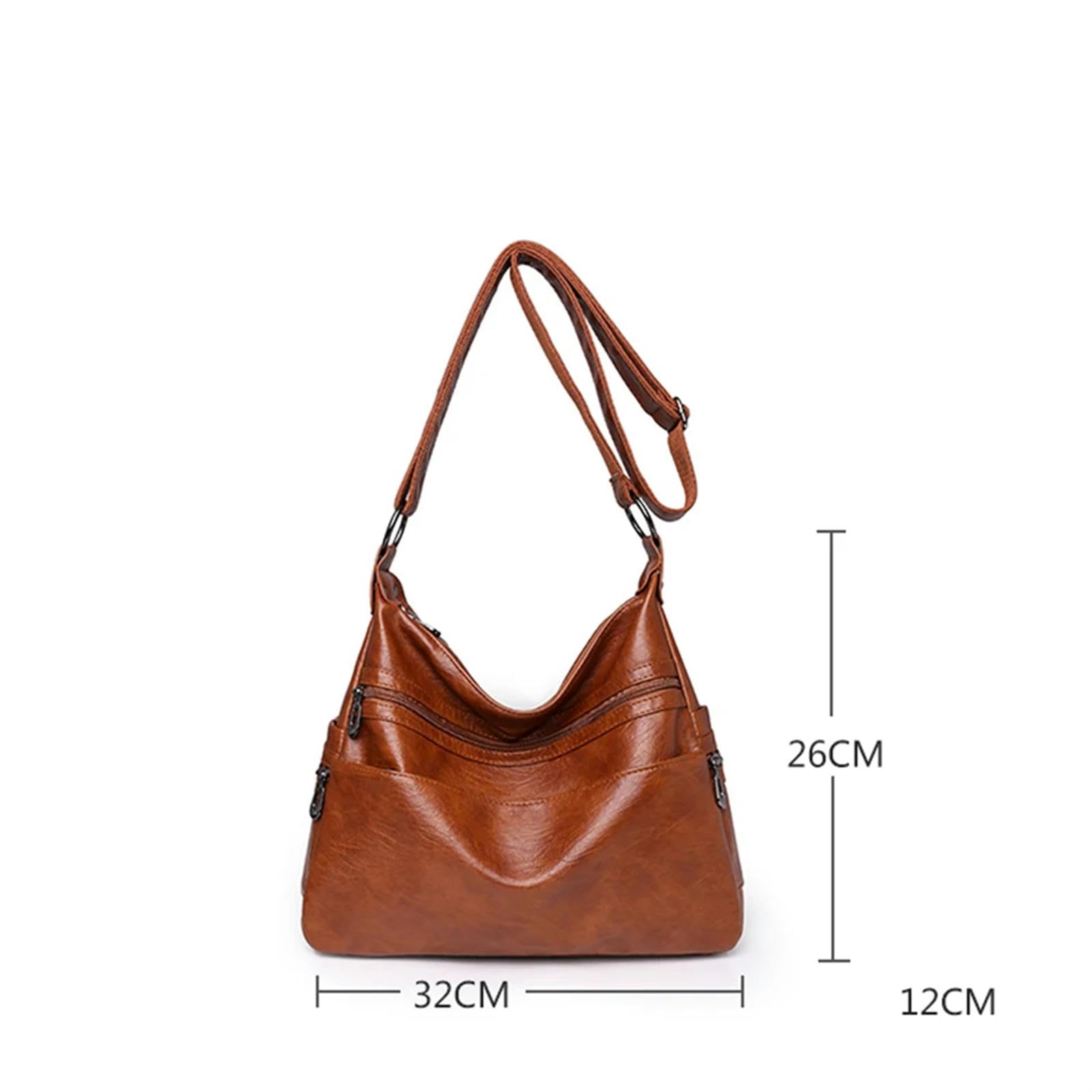 Torby na ramię dla kobiet damska torebka na ramię torby crossbody torba kurierska na co dzień torby na ramię worek-brązowa