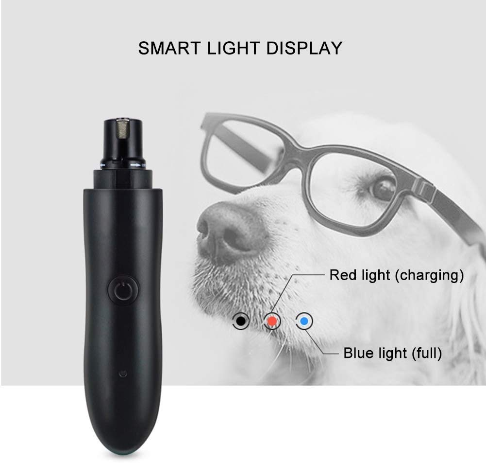 Molinillo de Clavo for Perros con Dos velocidades □ Trimmer Profesional de Clavo de Mascota eléctrica for Gatos, Perros Grandes, medianos y pequeños - alisado de Pata indolora, Aseo, Herramienta