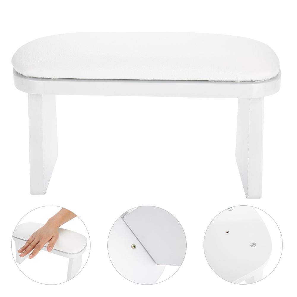 Cojín de manos para manicura, suave, para manicura, apoyamanos para reposabrazos, manicura, salón, cuidado de la herramienta, para reposabrazos, manicura, salón, 30 x 15 x 15 cm, color blanco