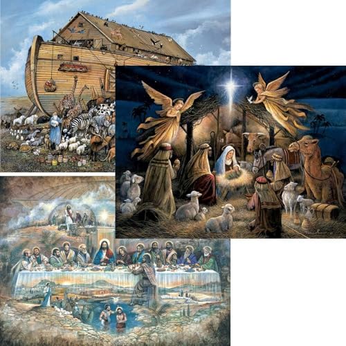 Bits and Pieces - Set de Valor de Tres Rompecabezas de 300 Piezas para Adultos - Piezas Grandes 300 pc Rompecabezas Cristianos por el Artista Ruane Manning - 18” x 24” miniatura 2