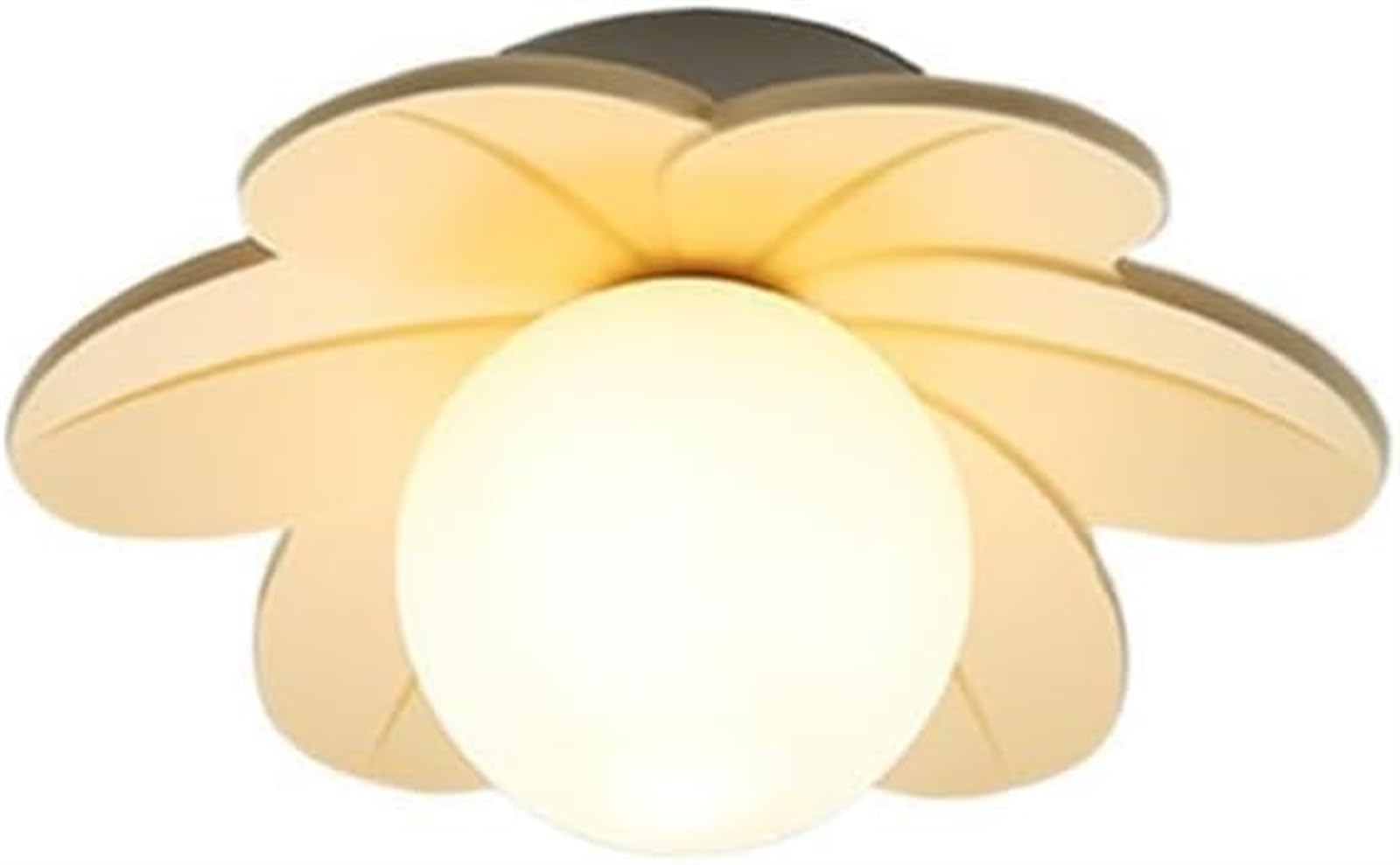 ITOSUI Modern Flower Ceiling Light Fixture Milk Glass Flush Mount Ceiling Light Pink White Hallway Ceiling Light Large Mid Century Close to Ceiling Lamp for Bathroom Porch Corridor Kitchen(White)/