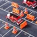 UKCOCO 24 Pcs Mini Traffic Cones and Signs, Plastic Traffic Fence Toys for Kids, Educational Road Safety Playset for Pretend Play