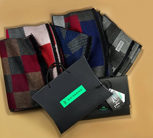 Mio Marino Winter Cashmere Feel Women Scarf, 100% Cotton Fashion Scarves, In Elegant Gift Box2