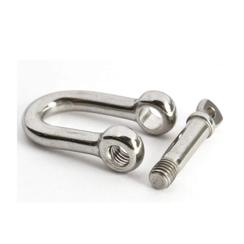 5 Fibbie A U In Acciaio Inox - Per Paracord, Braccialetti Survival, Regolabili, 5 Mm - Foto 4