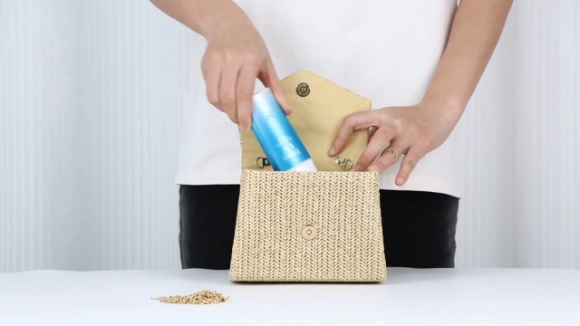 KUANG! Summer Straw Clutch para Mujer miniatura 7